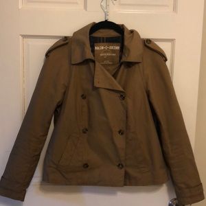 Madewell waxed cotton cropped trench coat